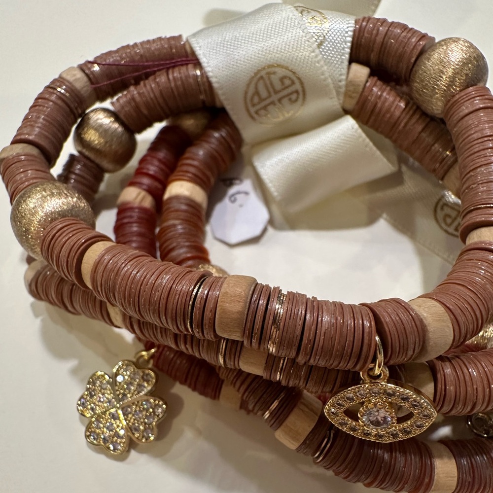 BudhaGirl Set of 4 Bracelets with Crystals